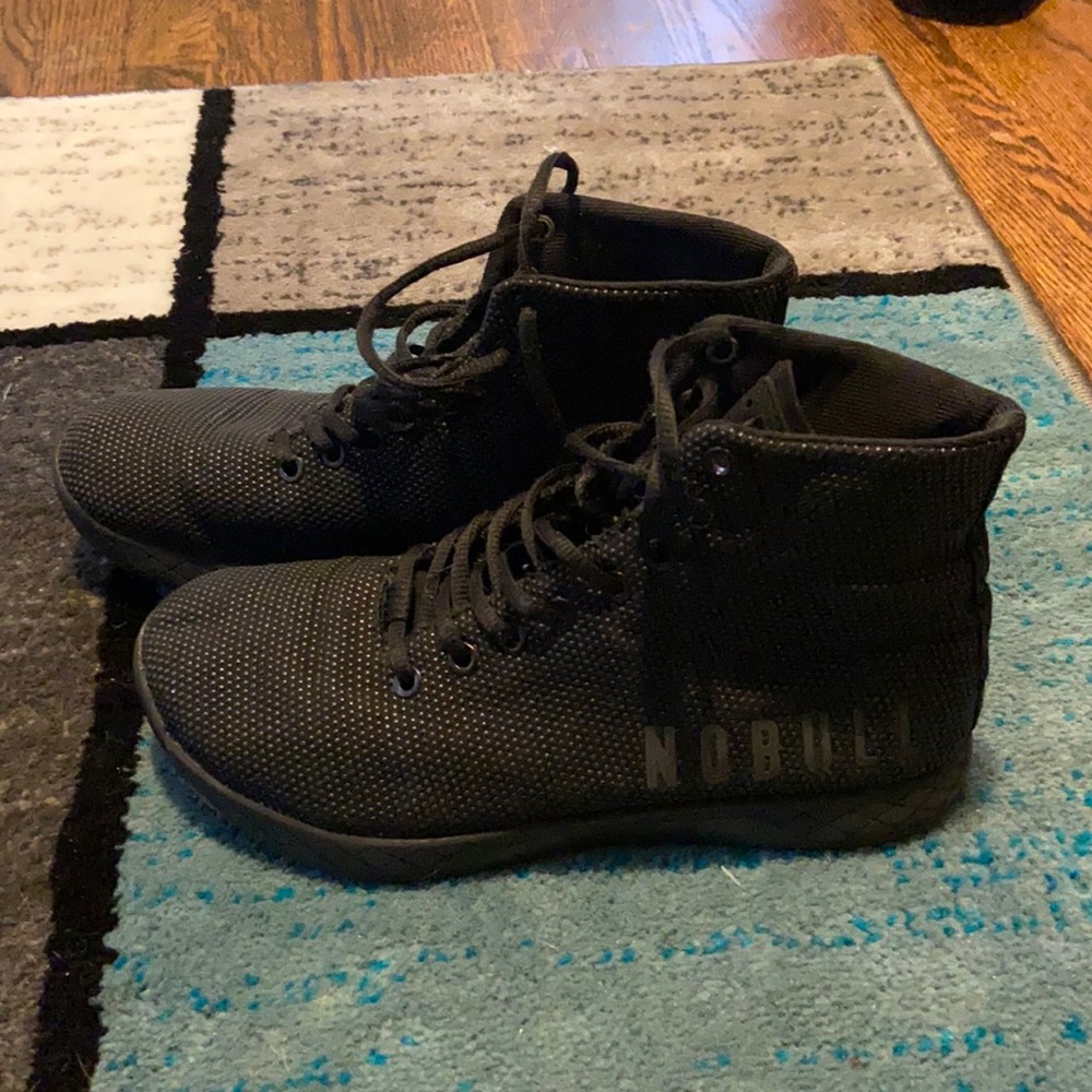 All black No Bull high top trainers